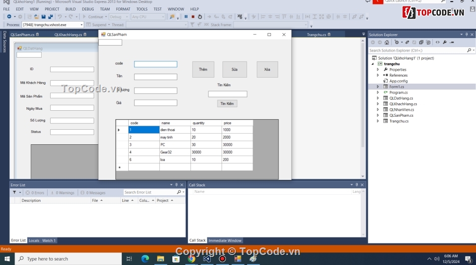 winform C#,Phần mềm quản lý C#,ql kho,C#,quản lý kho winform,winform